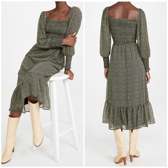cupcakes & cashmere Dresses & Skirts - Cupcake And Cashmere Demi Floral Print Midi Dress  Size Small